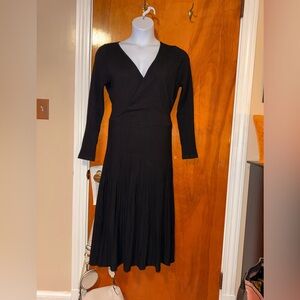 Elegant Black Wrap Dress